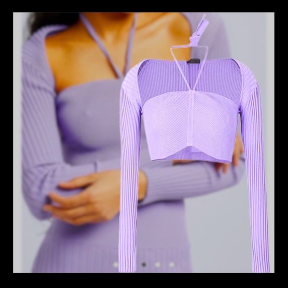 Ribbed Knit Cardigan Crop Shrug Top - S - Picture 11 of 13